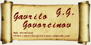 Gavrilo Govorčinov vizit kartica